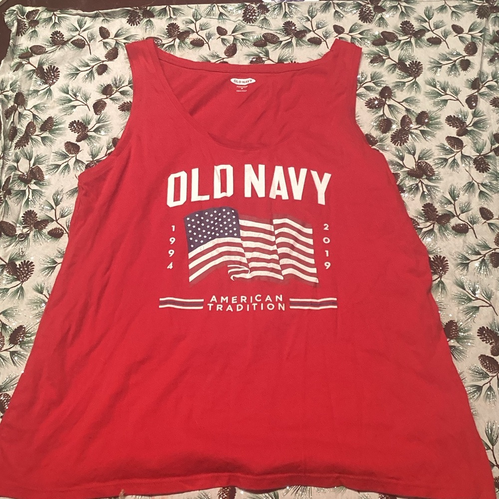 Old Navy Red American Tradition Tank